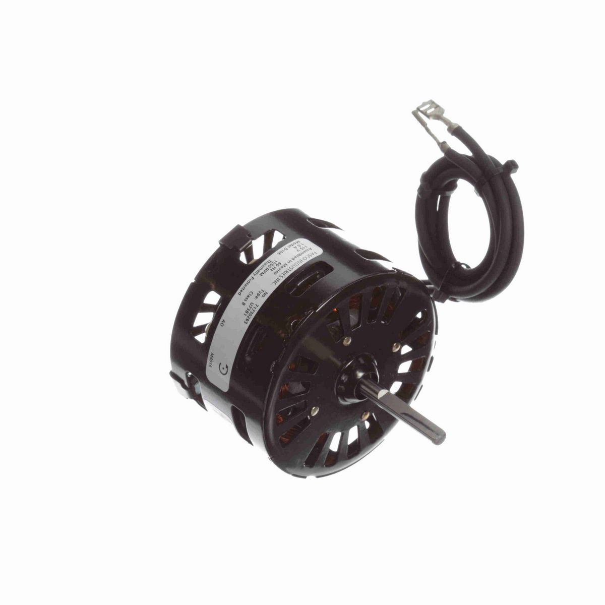 FASCO Fan and Blower Motor, 1/40 HP, 1 Ph, 60 Hz, 115 V, 1550 RPM, 1 Speed, 3.3" Diameter, OAO - D106