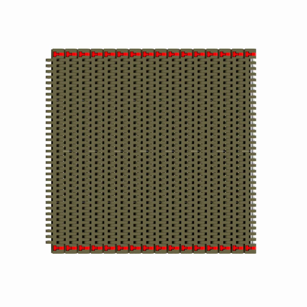 Rexnord 8505 RubberTop® Straight Running RubberTop®, Material: Khaki High Temperature, Width: 18in, Pitch: 0.75in - 10343038