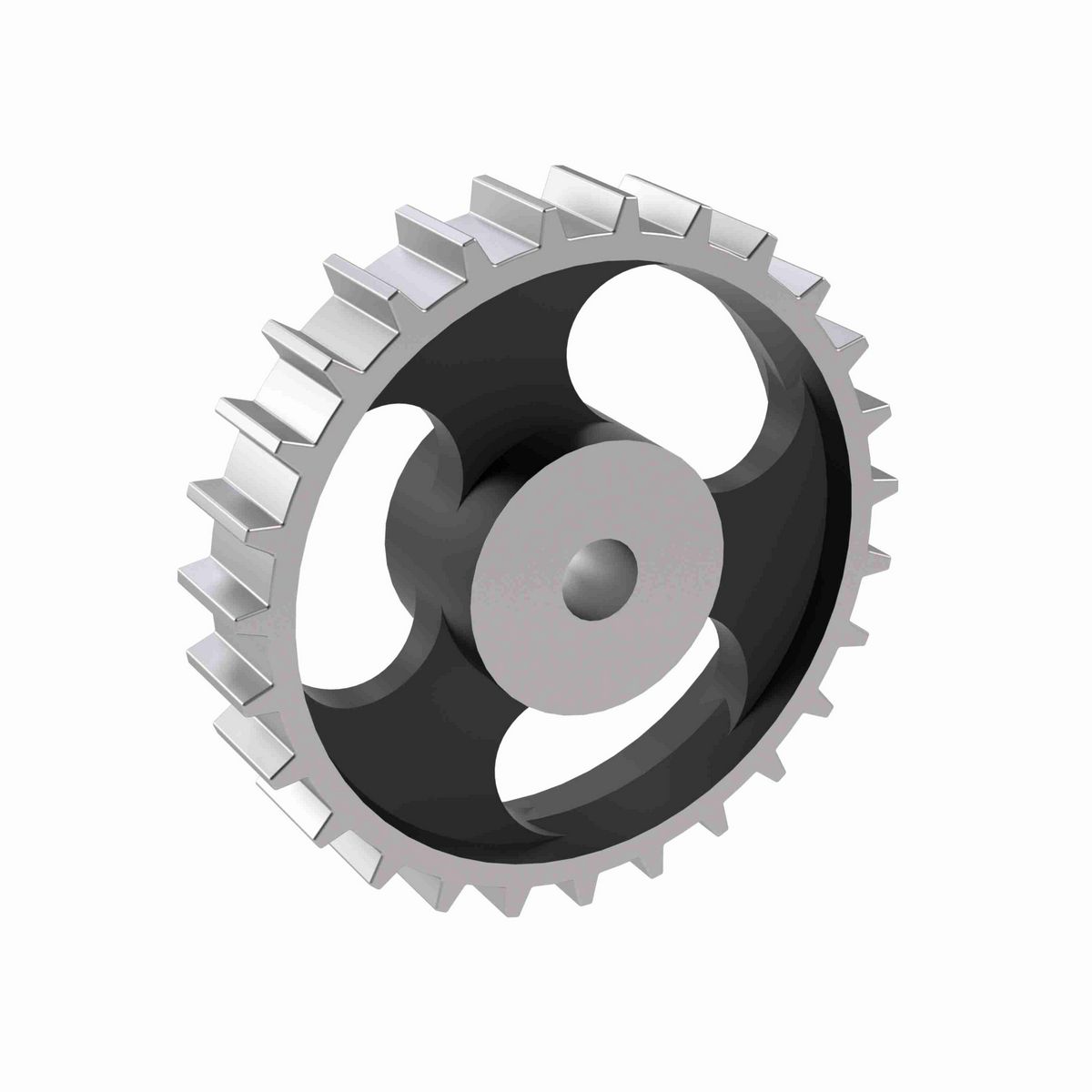 Rexnord 881 Series Solid One Piece Cast Iron Sprocket with 27 Teeth and a 3/4in Round Rough Stock Bore (RSB) - 401-412-2