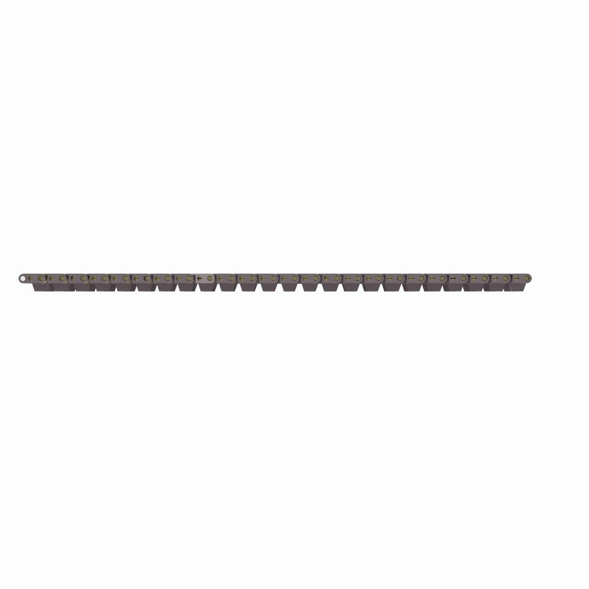 Rexnord 8505 Metric Width Straight Running Solid Top, Material: Brown High Performance, Width: 85mm, Pitch: 0.75in - 81416501