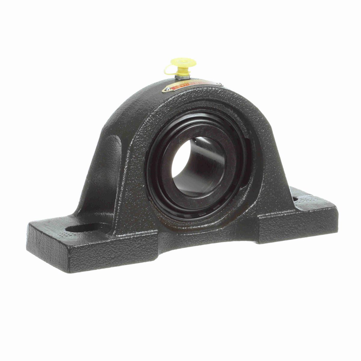 Sealmaster Mounted Cast Iron Two Bolt Pillow Block Ball Bearing - 52100 Bearing Steel, Black Oxided - Setscrew Lock - MP-27C