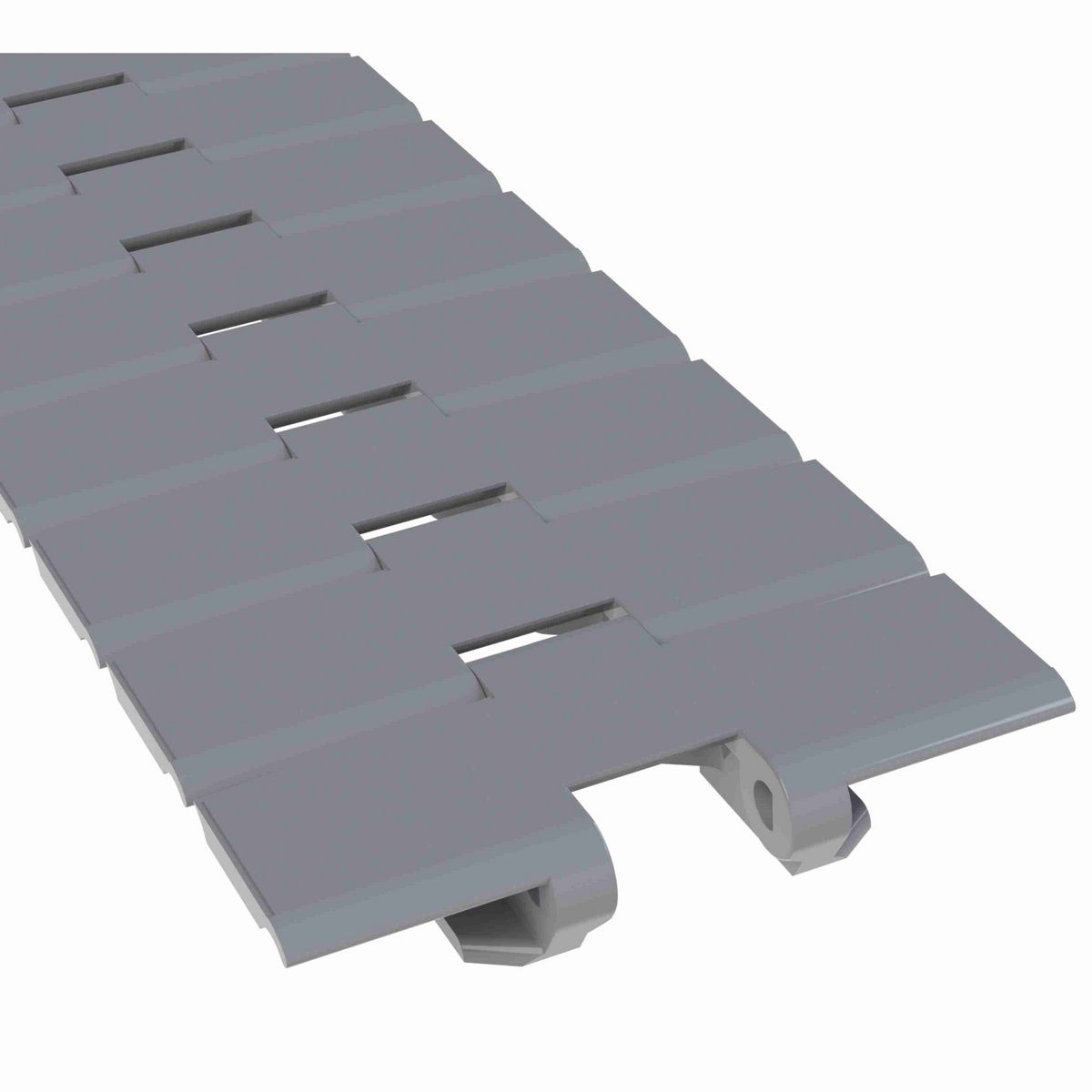 Rexnord 879TAB Side-flexing Solid Top, Material: Silver Platinum Series™ X, Width: 4.5in, Pitch: 1.5in - 10288393