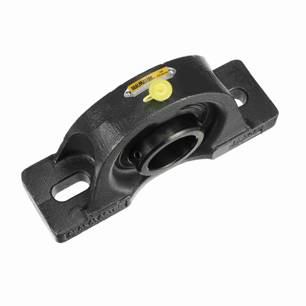 Sealmaster Mounted Cast Iron Two Bolt Pillow Block Ball Bearing - 52100 Bearing Steel, Black Oxided - Double Setscrew Lock - Air Handling Housing Fit, Noise Tested - MPD-31 CXU