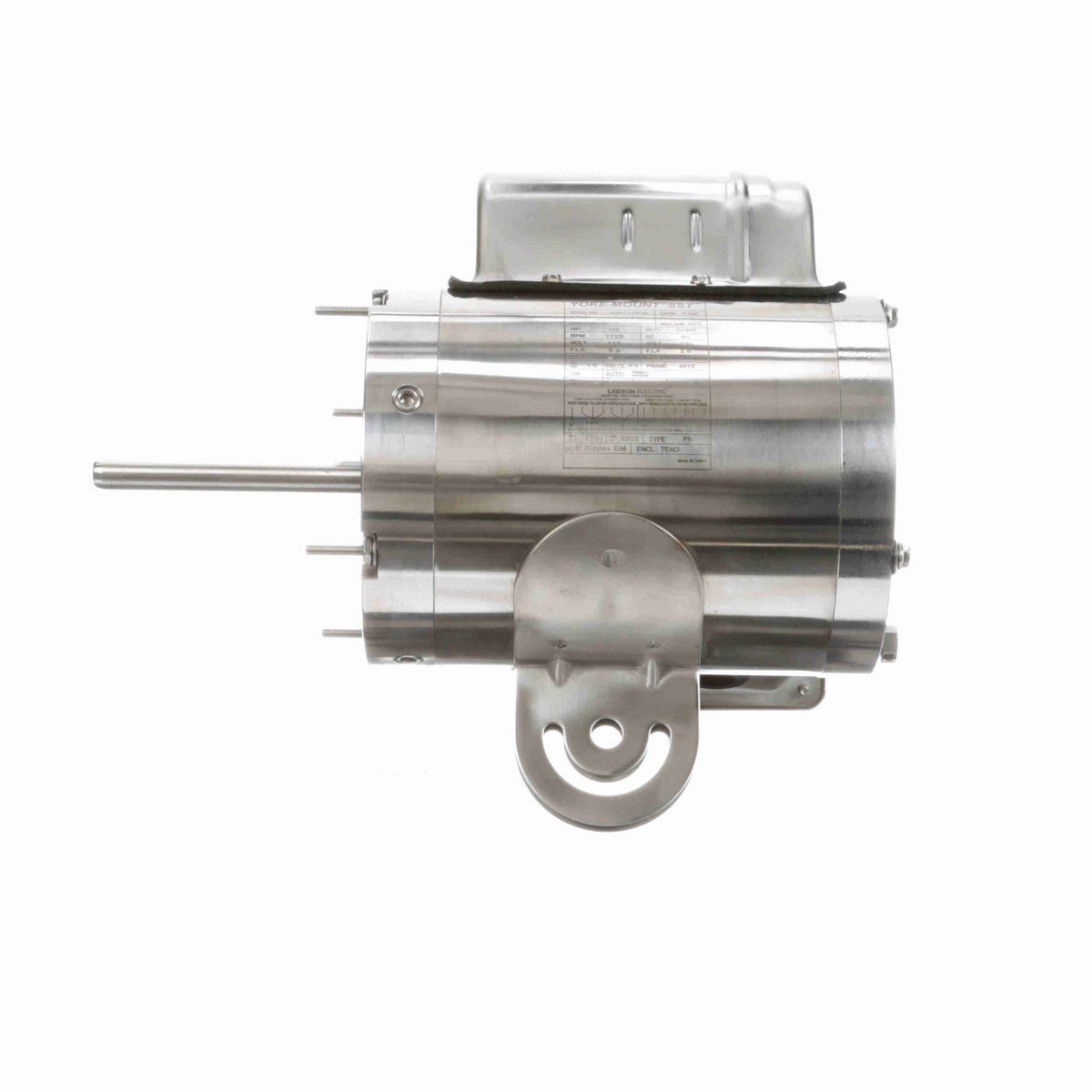 LEESON Pedestal Fan Motor, 0.50 HP, 1 Ph, 60 Hz, 115/230 V, 1800 RPM, 48YZ Frame, TEAO - 191547.00