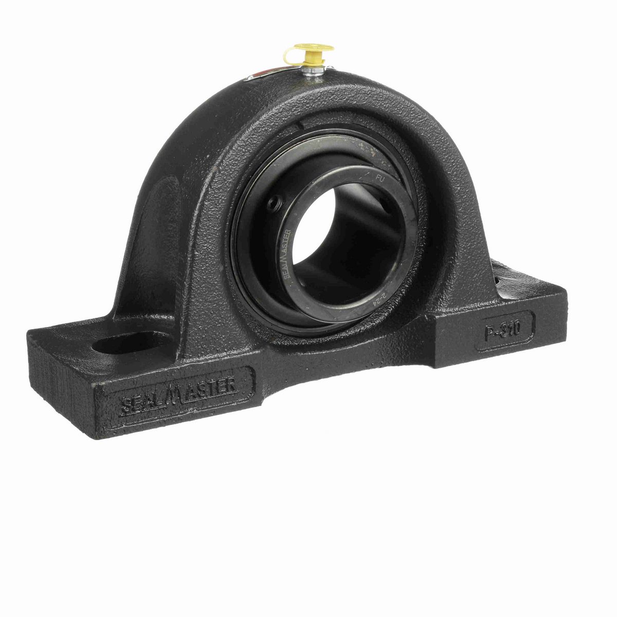 Sealmaster Mounted Cast Iron Two Bolt Pillow Block Ball Bearing - 52100 Bearing Steel, Black Oxided - Setscrew Lock - MP-36