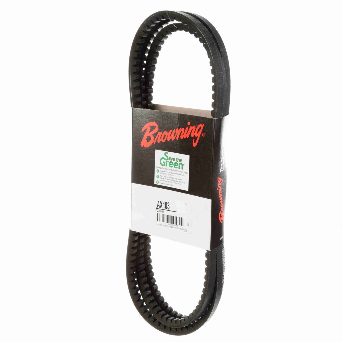 Browning EPDM Notched Belt 98% Efficient - AX103