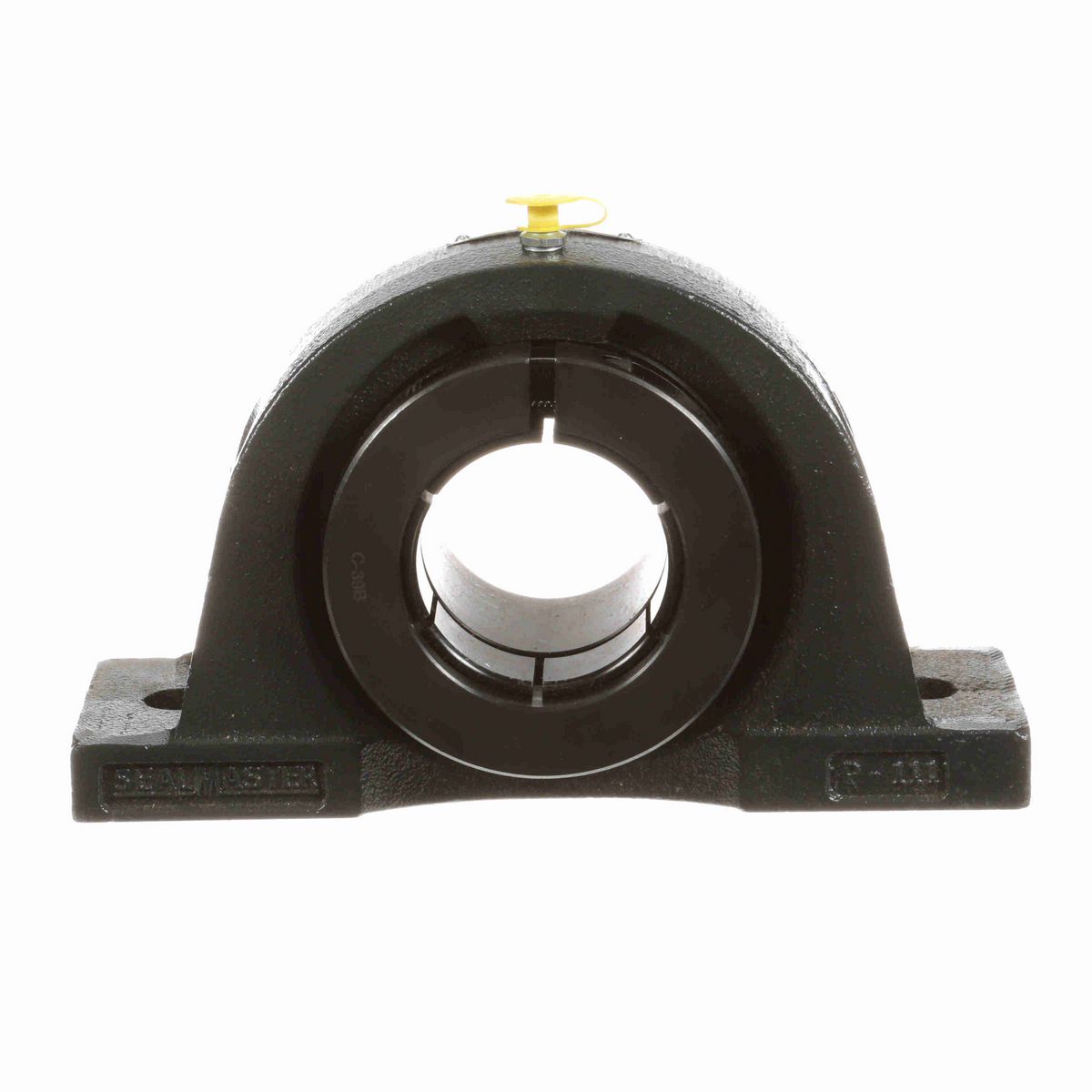 Sealmaster Mounted Cast Iron Two Bolt Low Base Pillow Block Ball Bearing - 52100 Bearing Steel, Black Oxided - Concentric Lock - NPL-39T