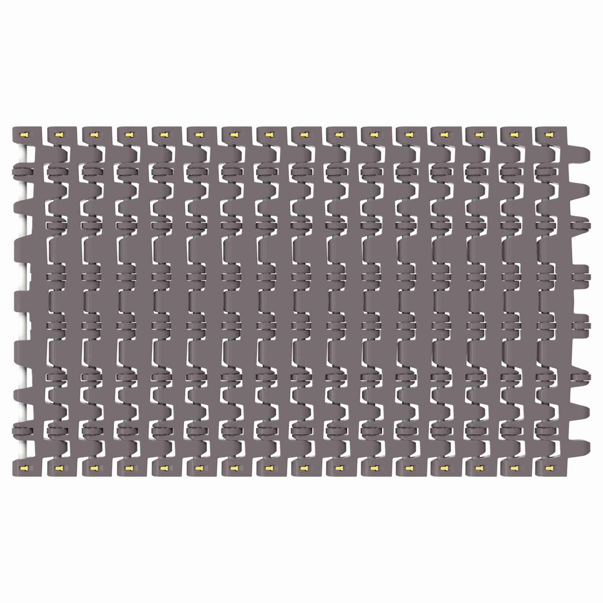 Rexnord 7963NT Side-flexing Low Backline Pressure, Material: Brown High Performance, Width: 15in, Pitch: 1.5in - 81446261