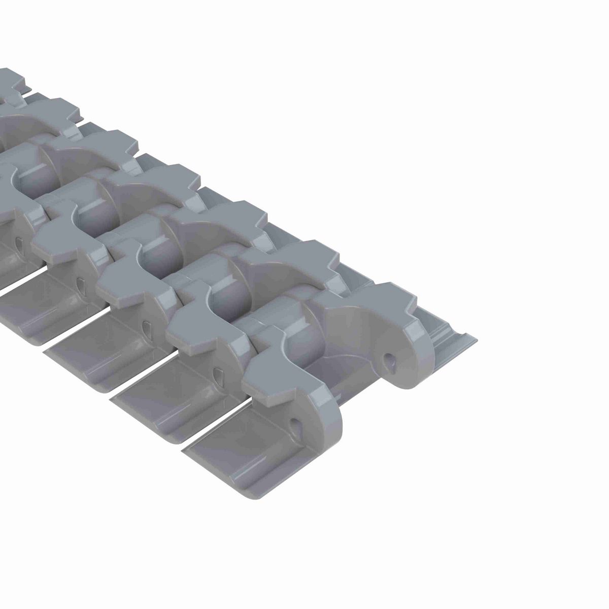 Rexnord 882TAB Side-flexing Solid Top, Material: Silver Platinum Series, Width: 4.5in, Pitch: 1.5in - 81429901