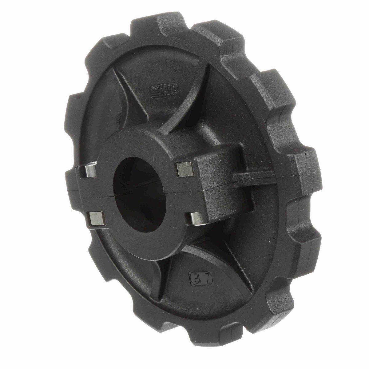 System Plast 880 Series Split Molded Sprocket with 12 Teeth, a 1-1/2in Round Shaft-Ready Bore and Setscrew - 880-12R1.5-DS-SS