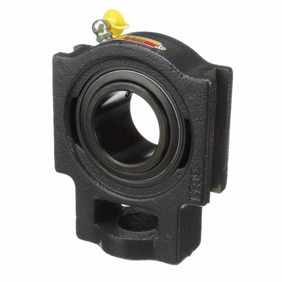 Sealmaster Mounted Cast Iron Wide Slot Take Up Ball Bearing - 52100 Bearing Steel, Black Oxided - Setscrew Lock - ST-210