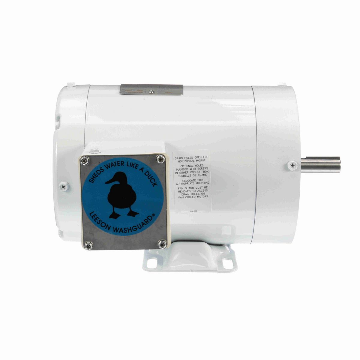 LEESON White Duck™ General Purpose Motor, 1 HP, 3 Ph, 60 Hz, 230/460 V, 3600 RPM, 56C Frame, TENV - 113590.00