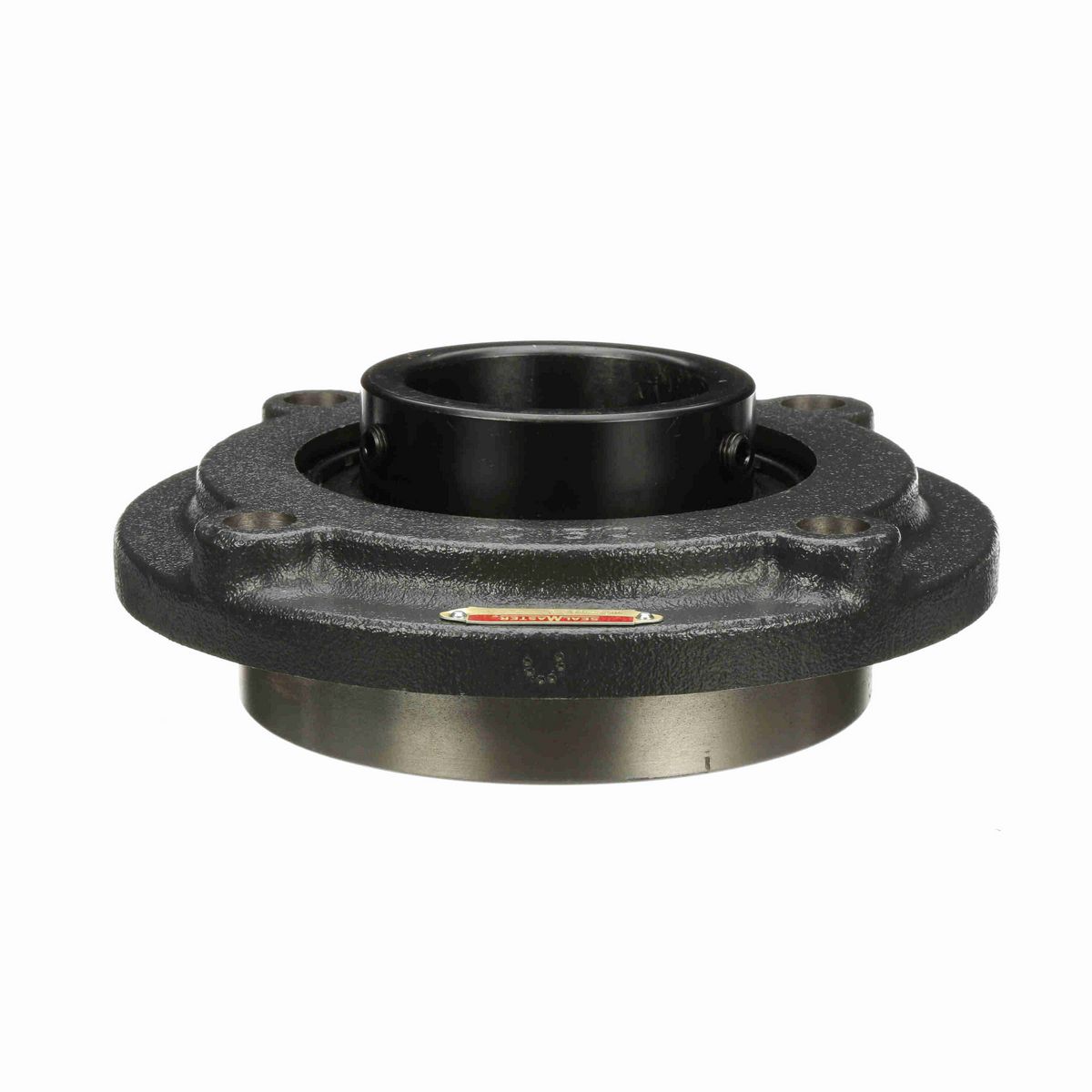Sealmaster Mounted Cast Iron Flange Cartridge Ball Bearing - 52100 Bearing Steel, Black Oxided - Setscrew Lock - MFC-48C