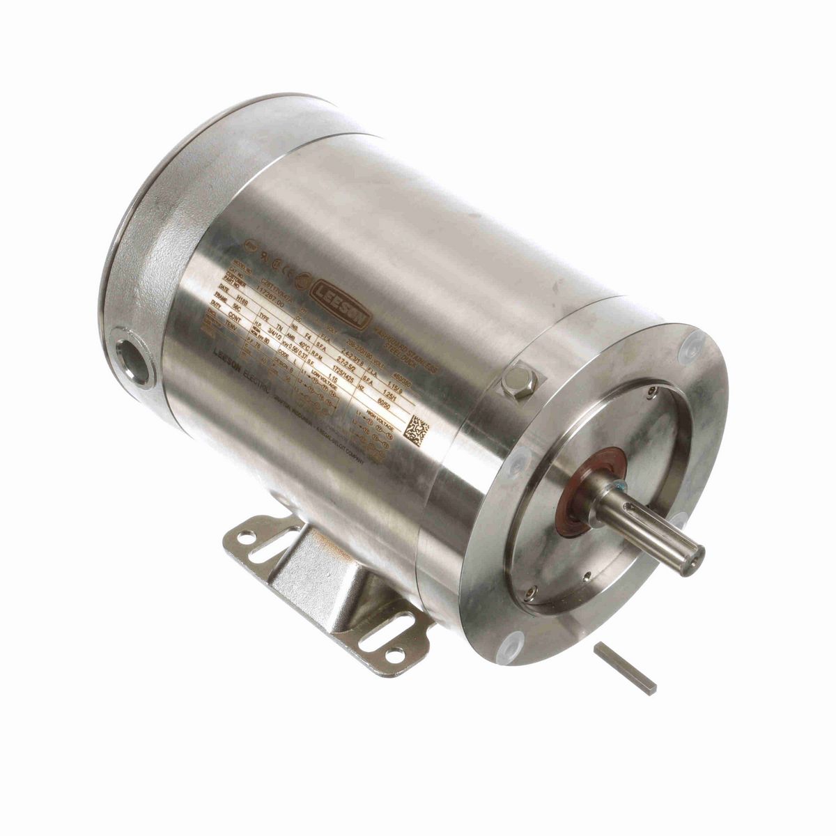 LEESON Premium Duck™ General Purpose Motor, 0.75 & 0.50 HP, 3 Ph, 60 & 50 Hz, 230/460 & 190/380 V, 1800 & 1500 RPM, 56C Frame, TENV - 117267.00