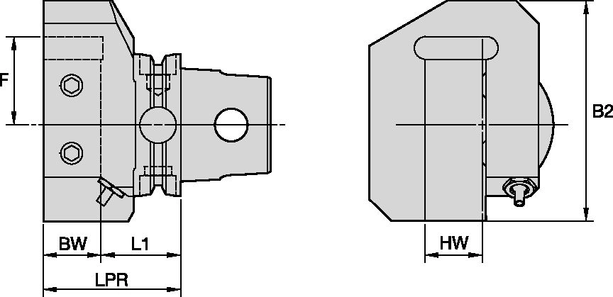 ETAR/L Single Square Shank Adapter Kennametal ETAR/L - Single Square Shank Adapter [2384743]