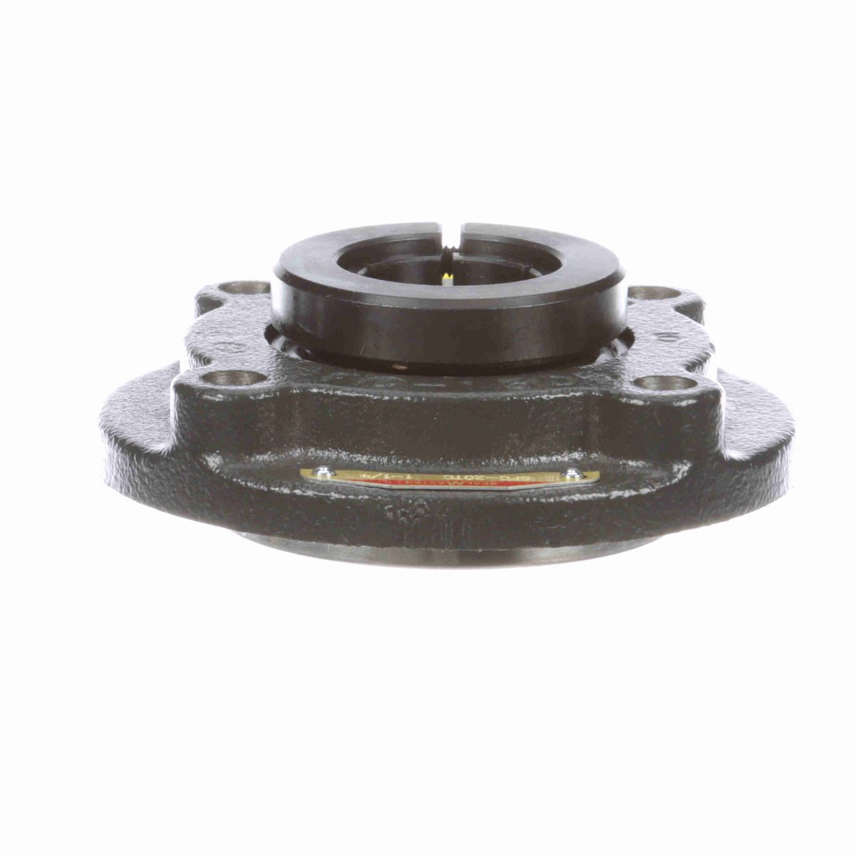 Sealmaster Mounted Cast Iron Flange Cartridge Ball Bearing - 52100 Bearing Steel, Black Oxided - Concentric Lock - SFC-20TC