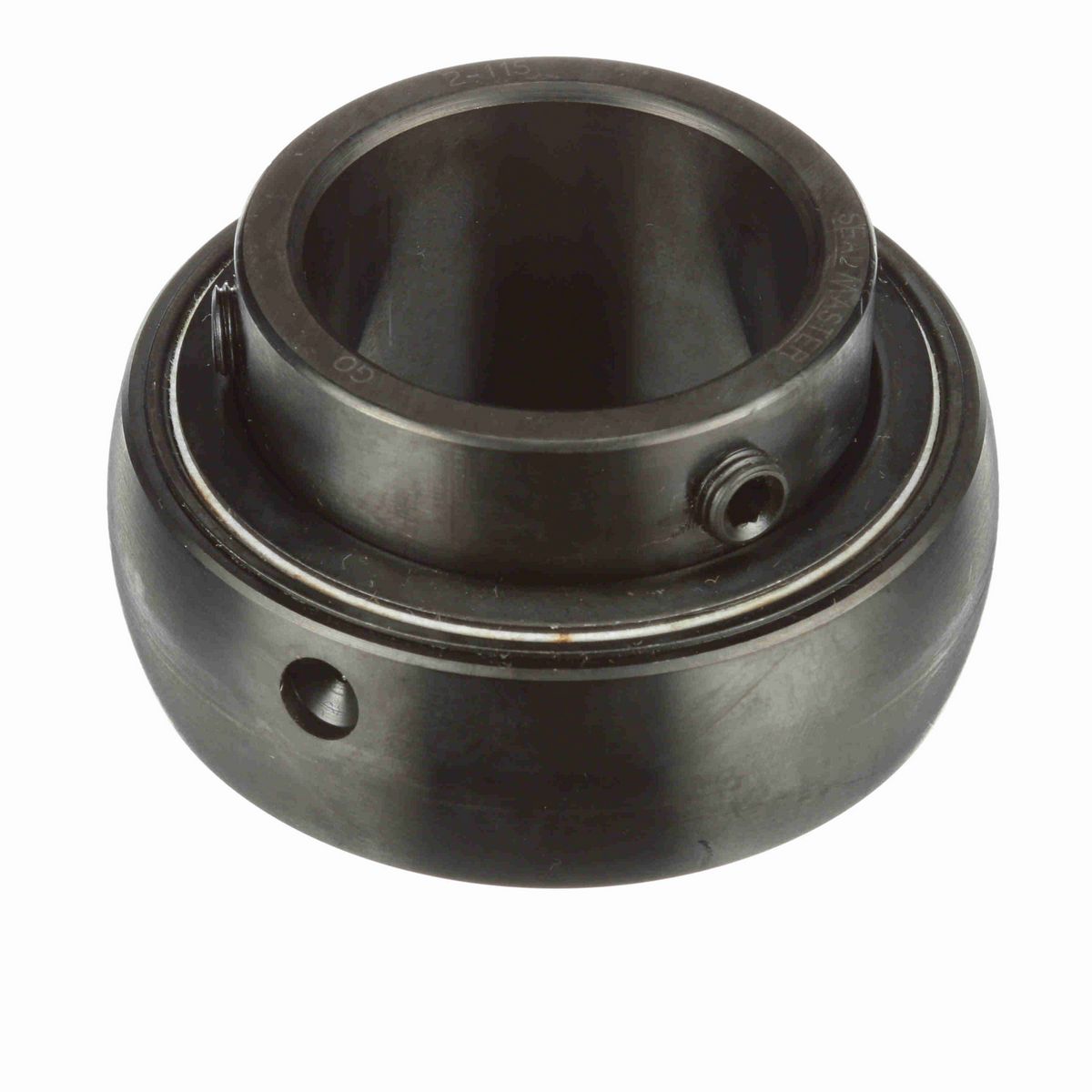 Sealmaster Mounted Insert Only Ball Bearing - 52100 Bearing Steel, Black Oxided - Setscrew Lock - 2-115