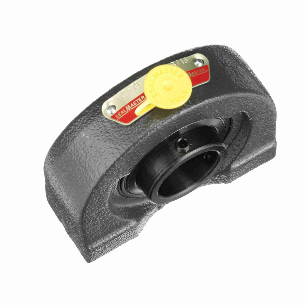 Sealmaster Mounted Cast Iron Tapped Base Pillow Block Ball Bearing - 52100 Bearing Steel, Black Oxided - Setscrew Lock - TB-19
