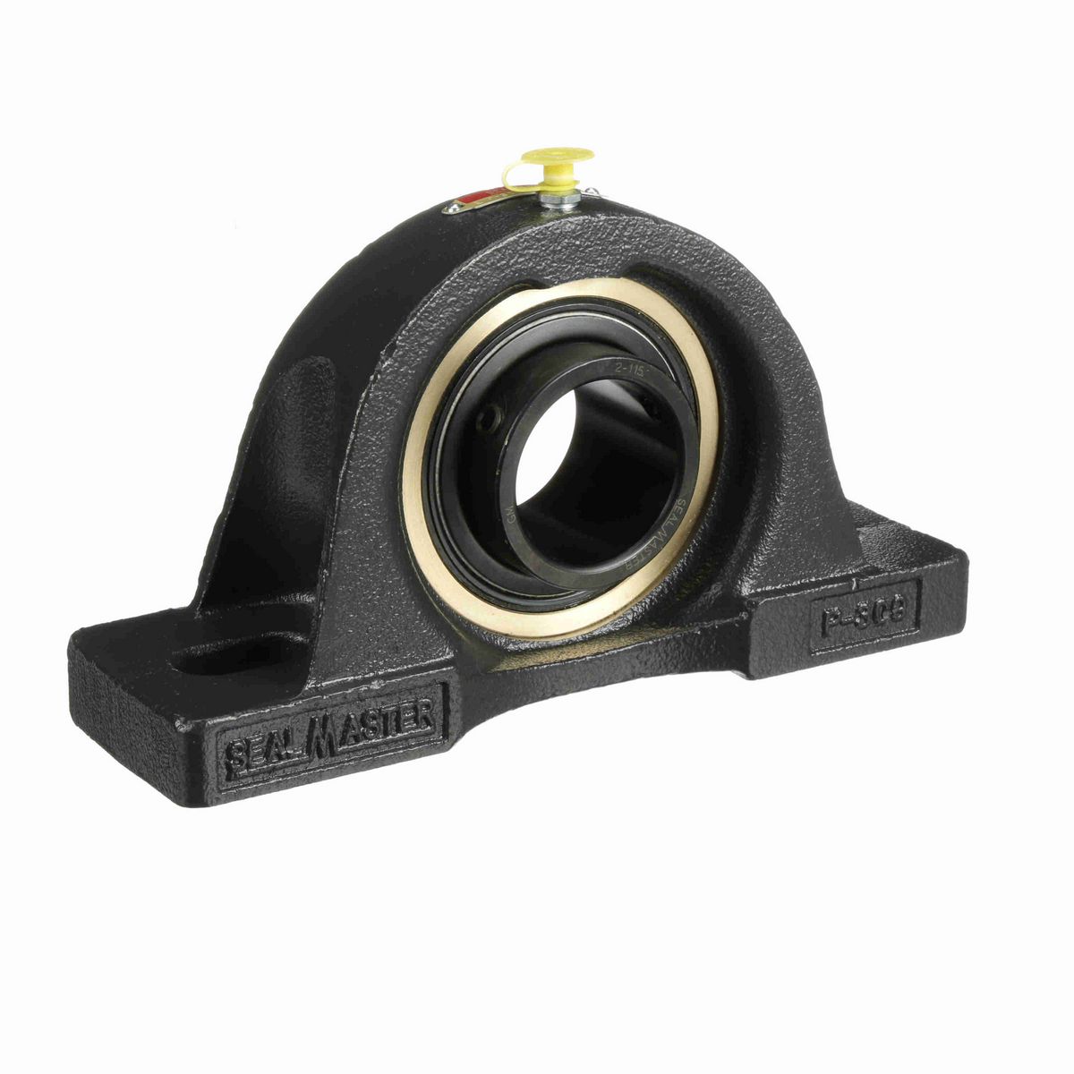 Sealmaster Mounted Cast Iron Two Bolt Pillow Block Ball Bearing - 52100 Bearing Steel, Black Oxided - Setscrew Lock - EMP-31