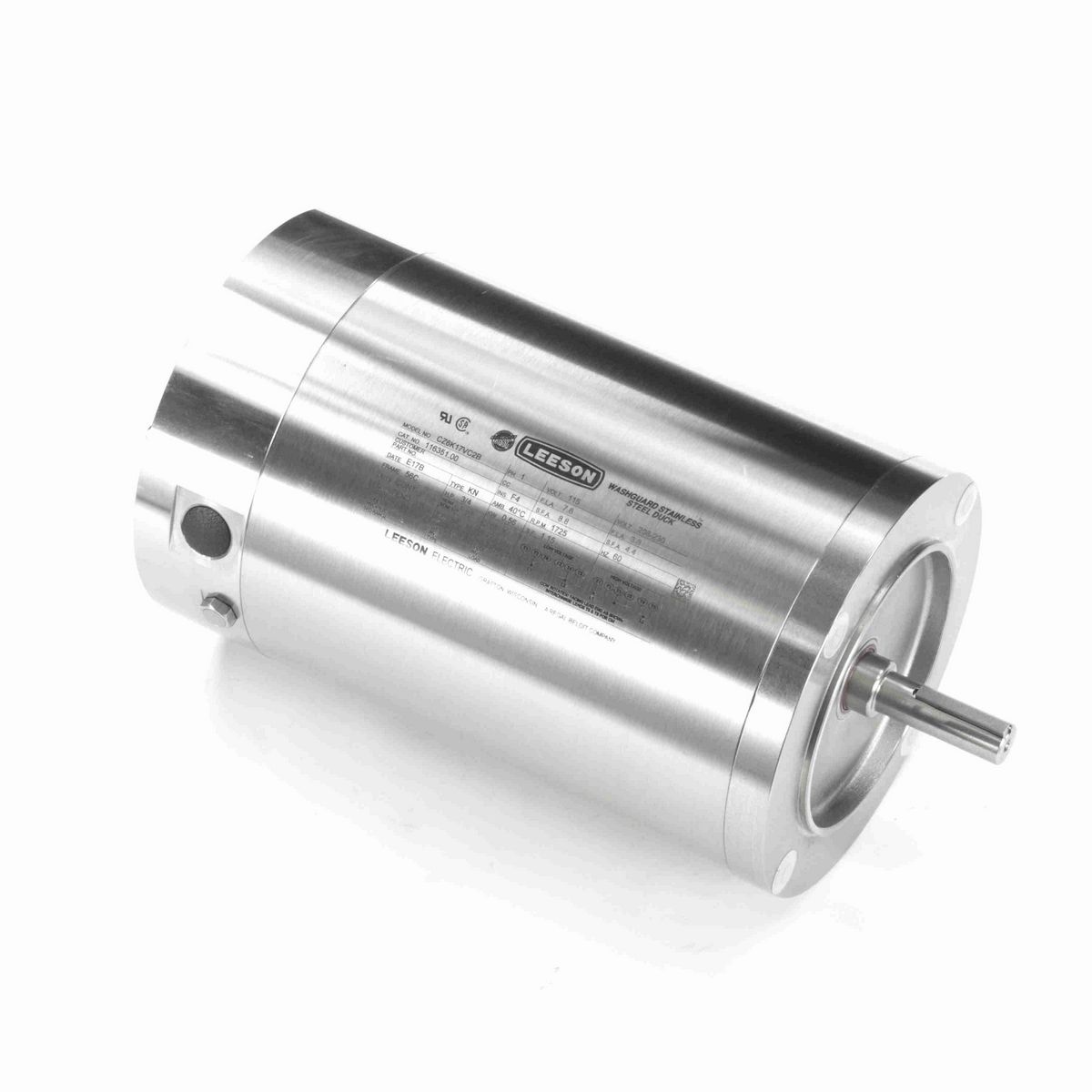 LEESON Premium Duck™ General Purpose Motor, 0.75 HP, 1 Ph, 60 Hz, 115/230 V, 1800 RPM, 56C Frame, TENV - 116351.00