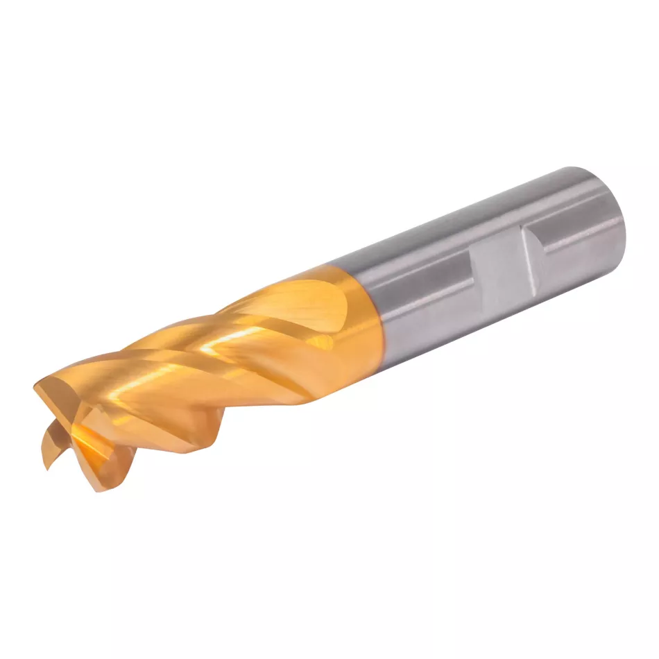 Solid Carbide End Mill for Roughing and Finishing of Multiple Materials Kennametal GOmill PRO - Chamfered - 4 Flutes - Weldon Shank - Metric [7231719]