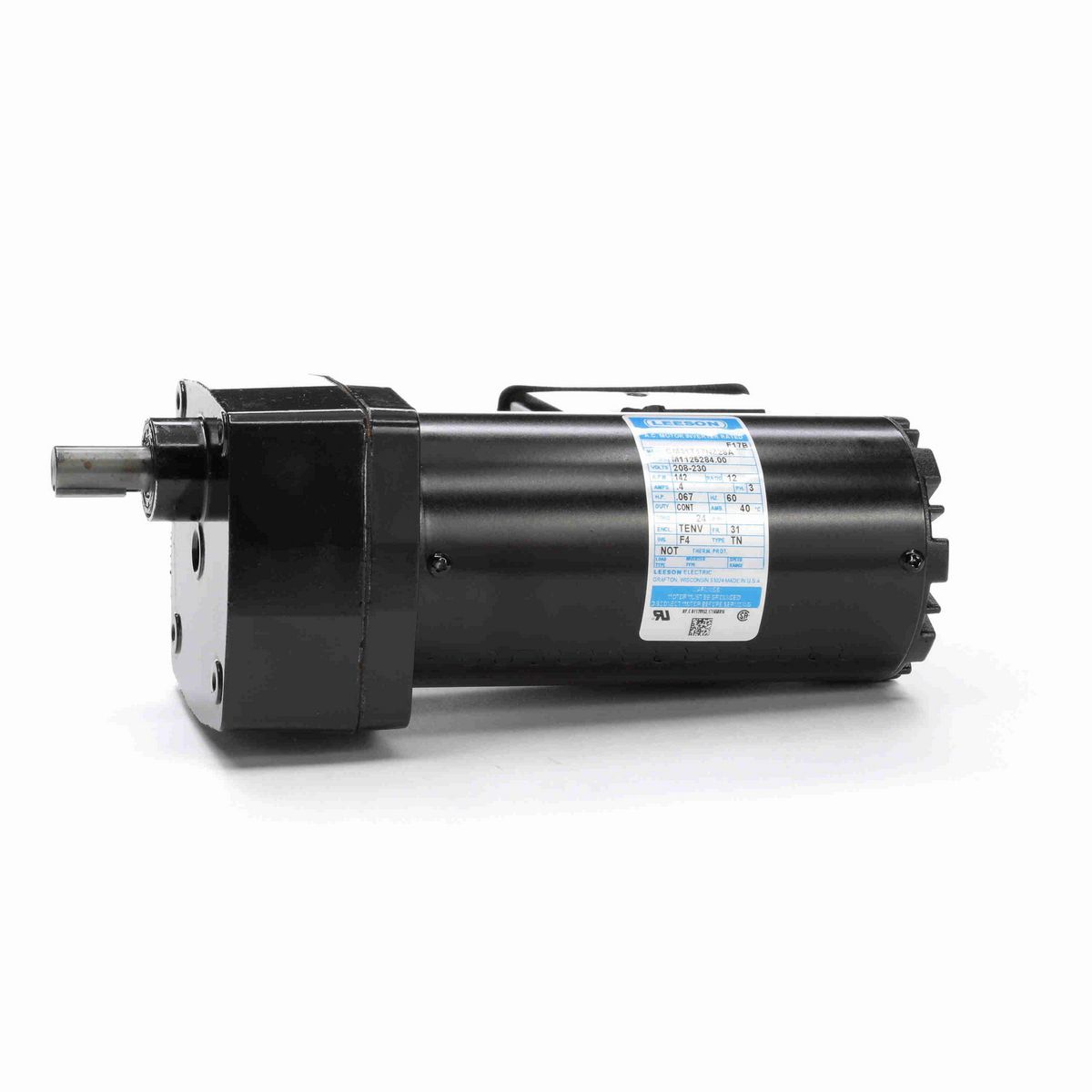 LEESON Parallel Shaft Gearmotor, 0.07 HP, 3 Ph, 60 Hz, 208-230 V, 142 RPM, 31 Frame, TENV - M1125284.00