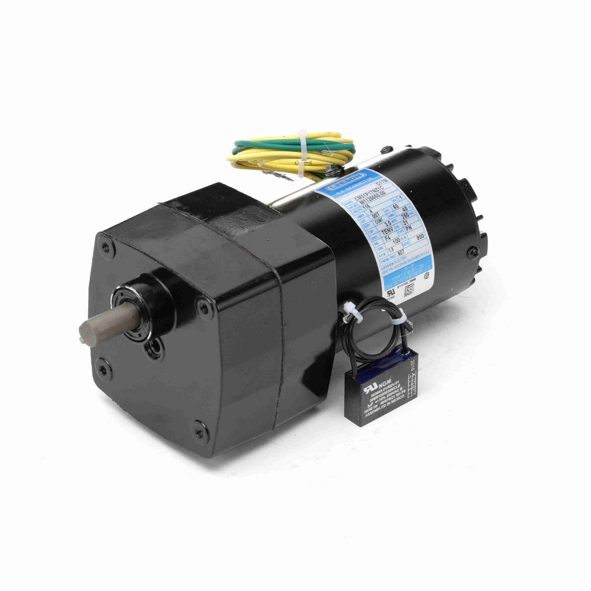 LEESON Parallel Shaft Gearmotor, 0.01 HP, 1 Ph, 60 Hz, 115 V, 2 RPM, 31 Frame, TENV - M1125050.00