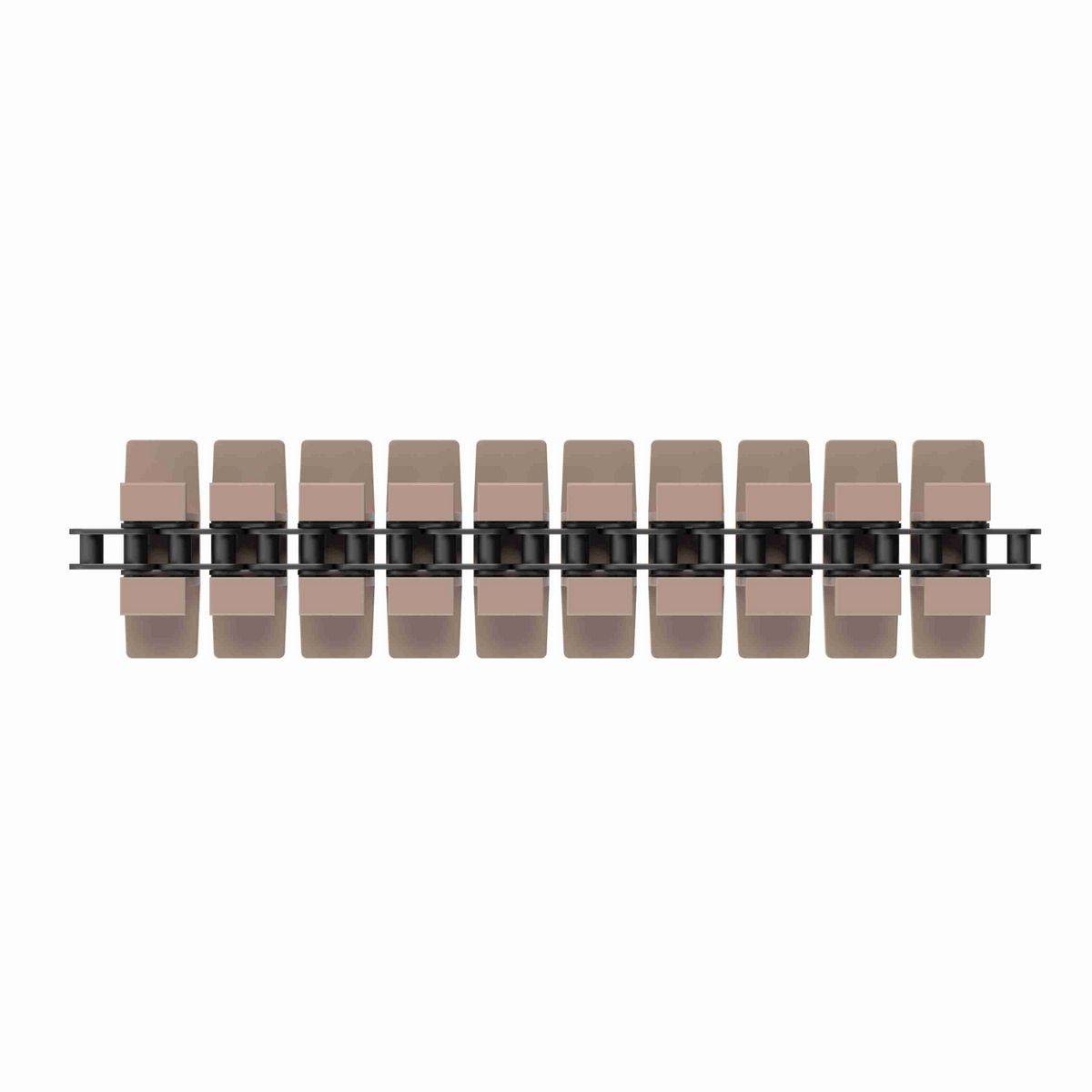 Rexnord 1873TAB SideGrip™ Side-flexing, Material: Tan Low Friction, Width: 3.75in, Pitch: 1.5in - 114-676-1