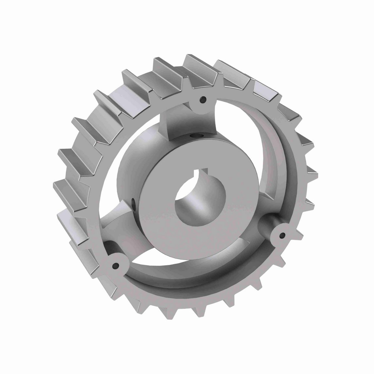 Rexnord 815 Series Solid One Piece Cast Iron Sprocket with 23 Teeth and a 1-7/16in Round Shaft-Ready Bore with Keyway & Setscrew - 401-161-62