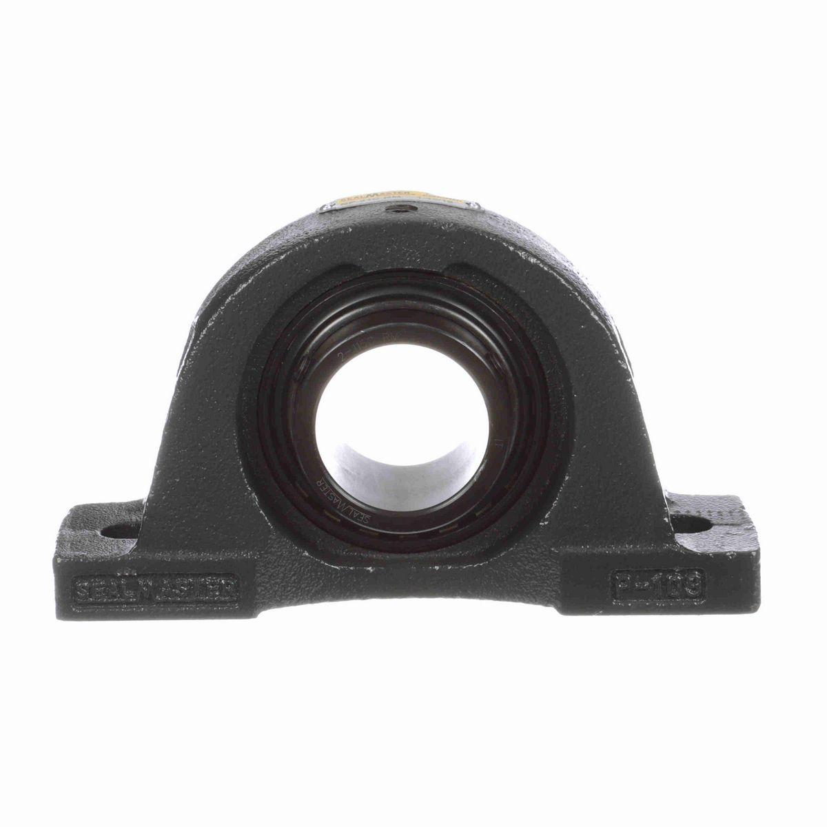 Sealmaster Mounted Cast Iron Two Bolt Pillow Block Ball Bearing - 52100 Bearing Steel, Black Oxided - Setscrew Lock - Reduced Maintenance - Lubed for Life - NP-31C RM