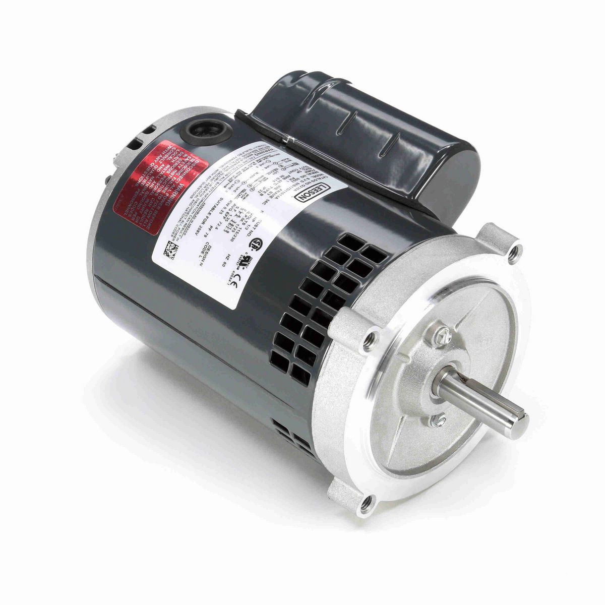 LEESON General Purpose Motor, 0.33 HP, 1 Ph, 60 Hz, 115/230 V, 1800 RPM, 56C Frame, DP - G230A