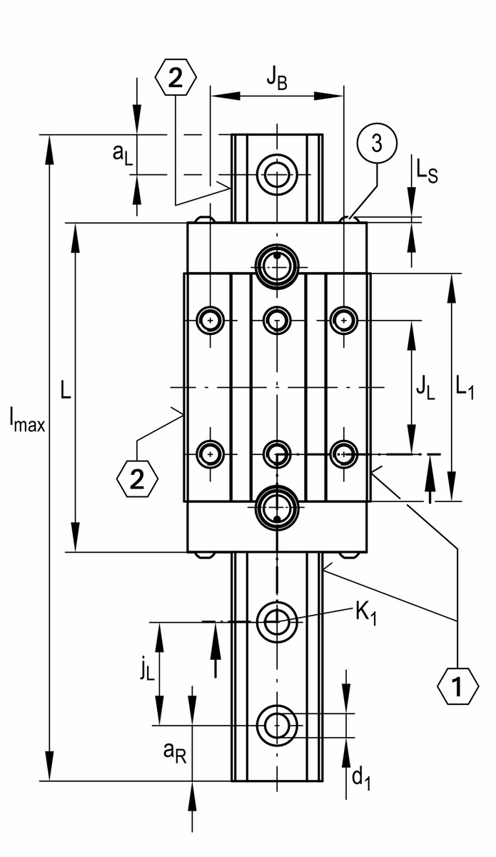 Направляющая качения с циркуляцией роликов INA RUE25-E-H