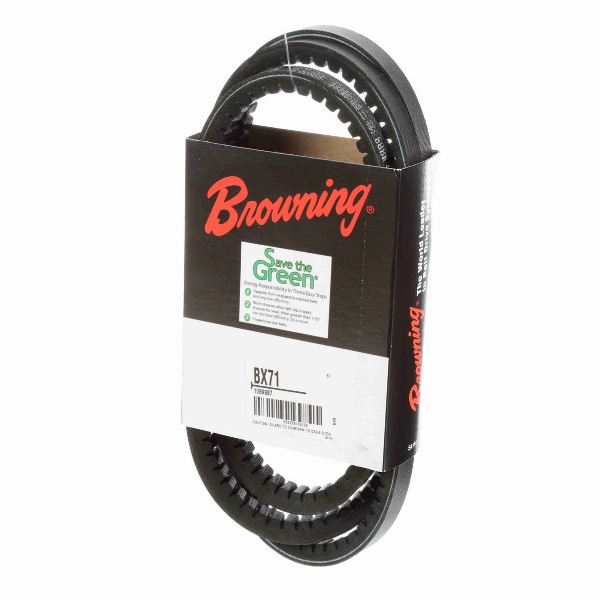 Browning EPDM Notched Belt 98% Efficient - BX71