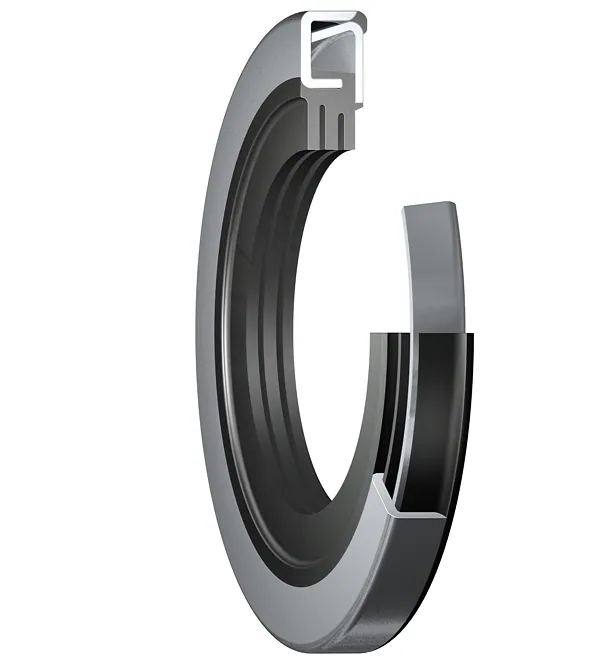 Манжетное уплотнение с двойным металлическим корпусом и трёхкромочным уплотнением, для пластичной смазки SKF 17724