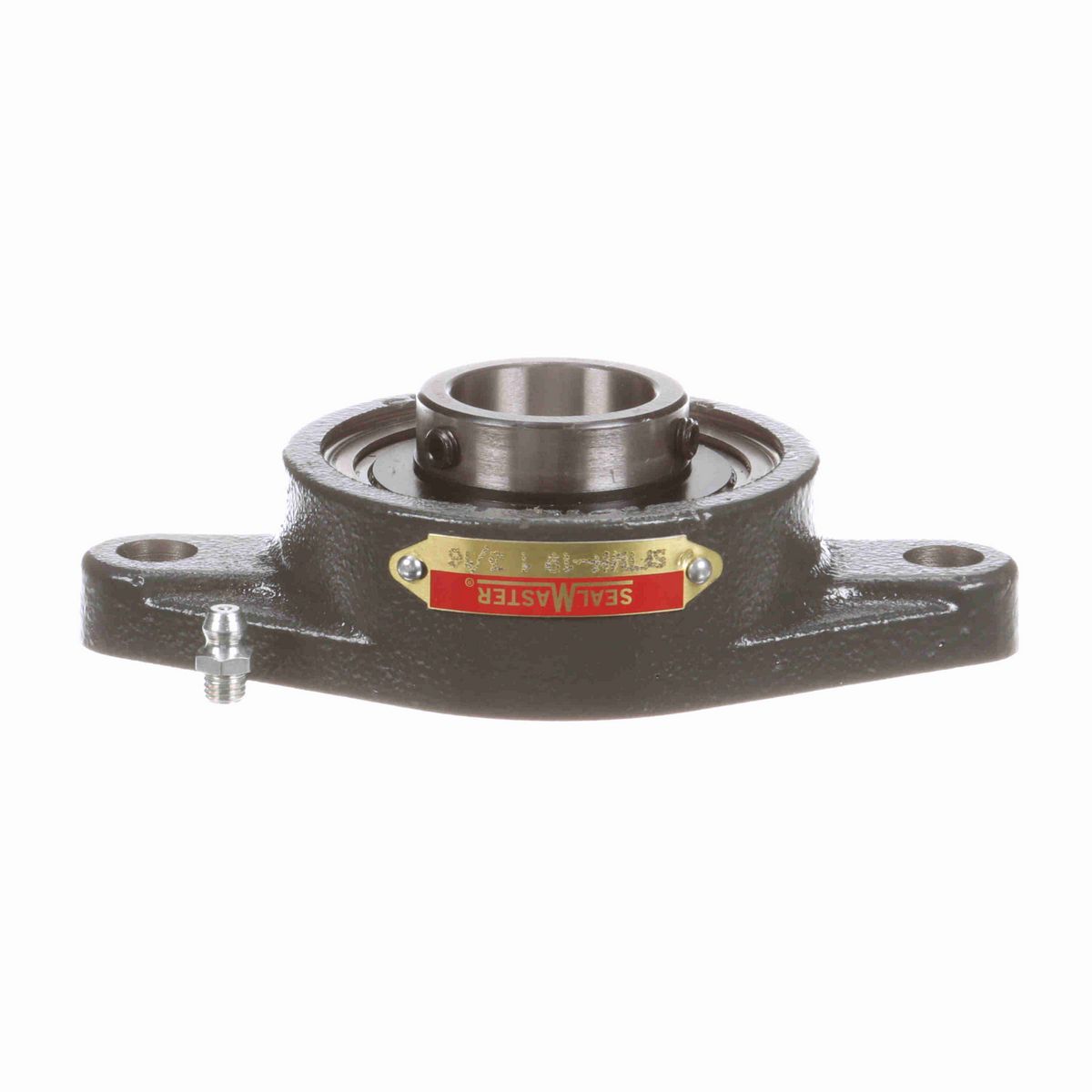 Sealmaster Mounted Cast Iron Two Bolt Flange Ball Bearing - 52100 Bearing Steel, Black Oxided - Setscrew Lock - SFTMH-19