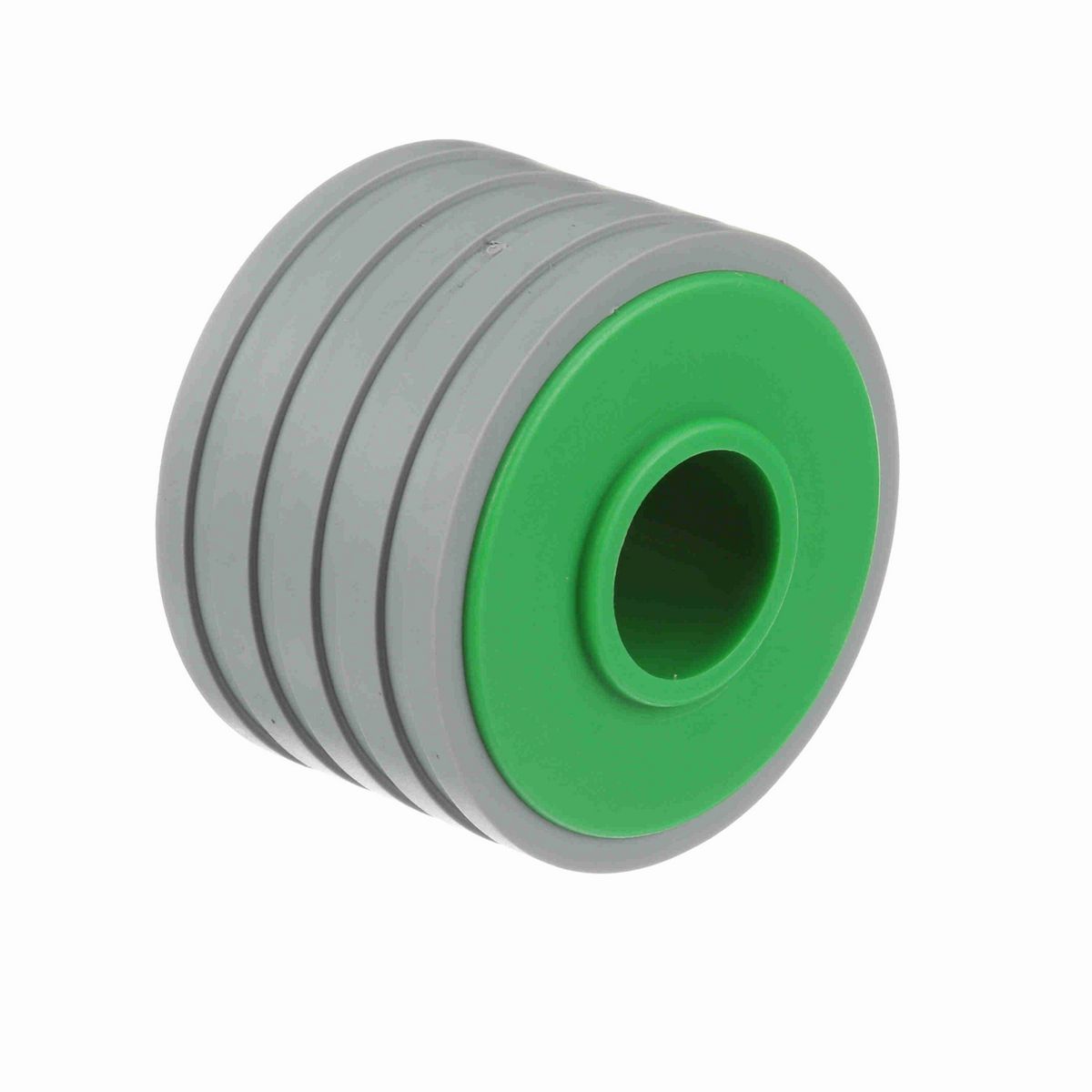 System Plast Return Roller with Rubber; OD: 57-mm, Shaft Dia: 20-mm, Length: 40.5-mm, Color: Green - RR-57B20ML41-PEG