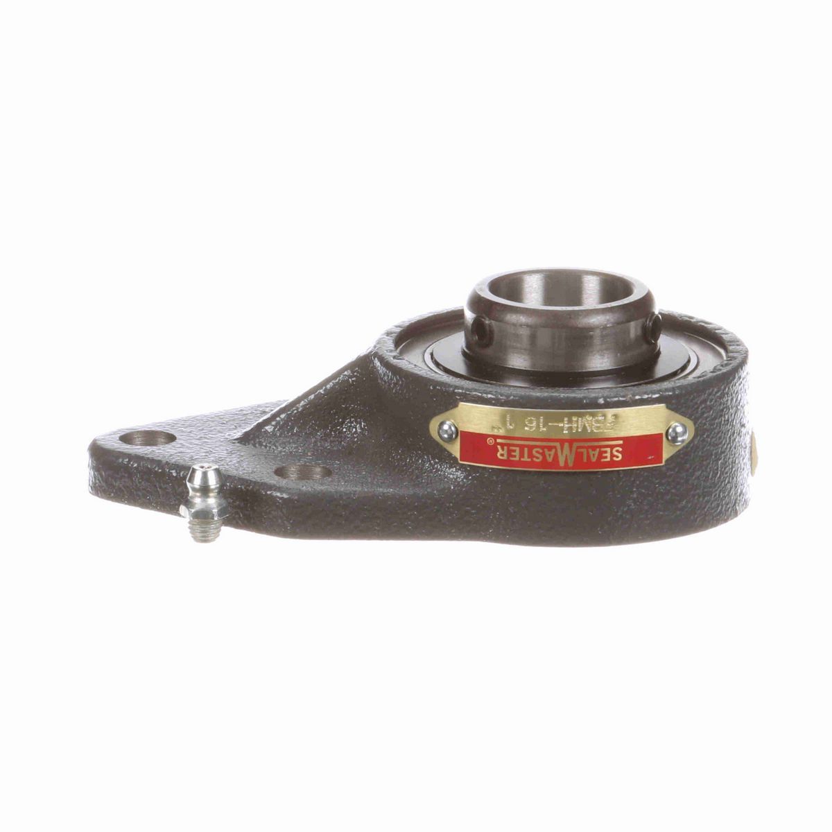 Sealmaster Mounted Cast Iron Three Bolt Flange Bracket Ball Bearing - 52100 Bearing Steel, Black Oxided - Setscrew Lock - FBMH-16