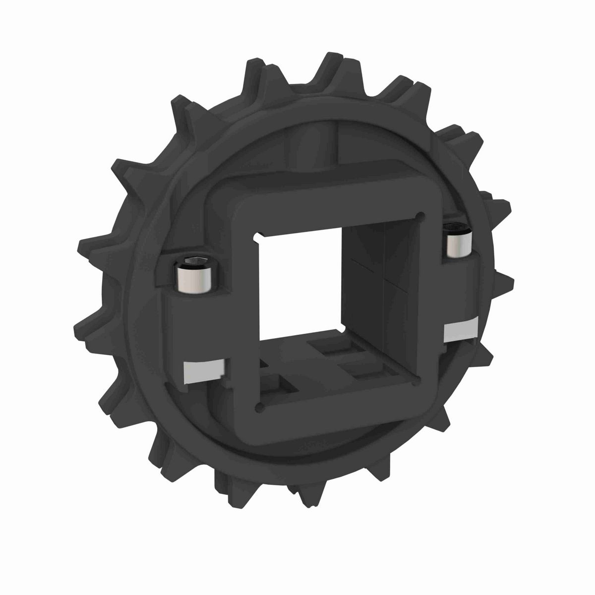 Rexnord 8500 Series Split Molded Nylon Sprocket with 17 Teeth and a 1-1/2in Square Bore - 614-175-2