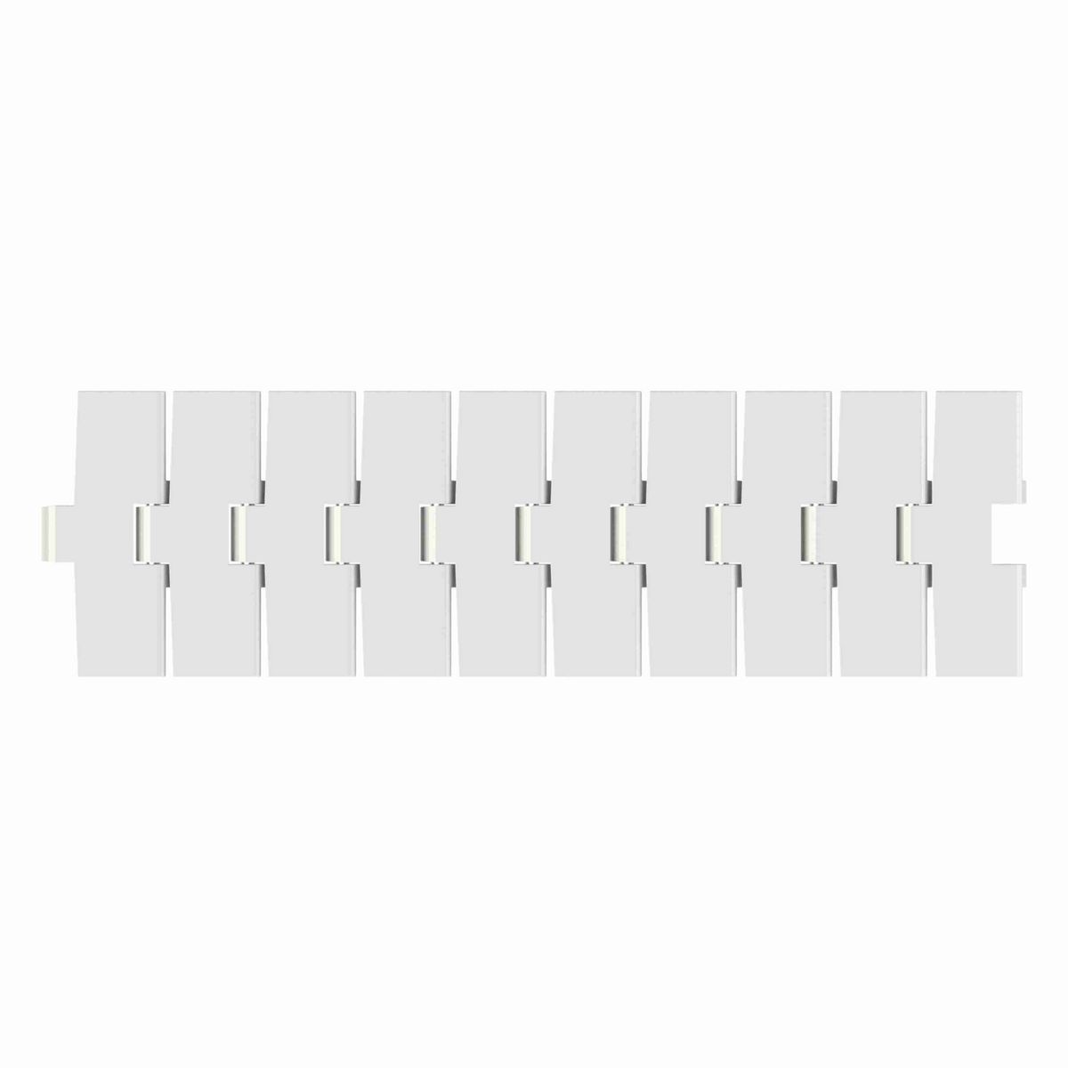 Rexnord 880TAB Side-flexing Solid Top, Material: Silver Platinum Series, Width: 4.5in, Pitch: 1.5in - 81429452