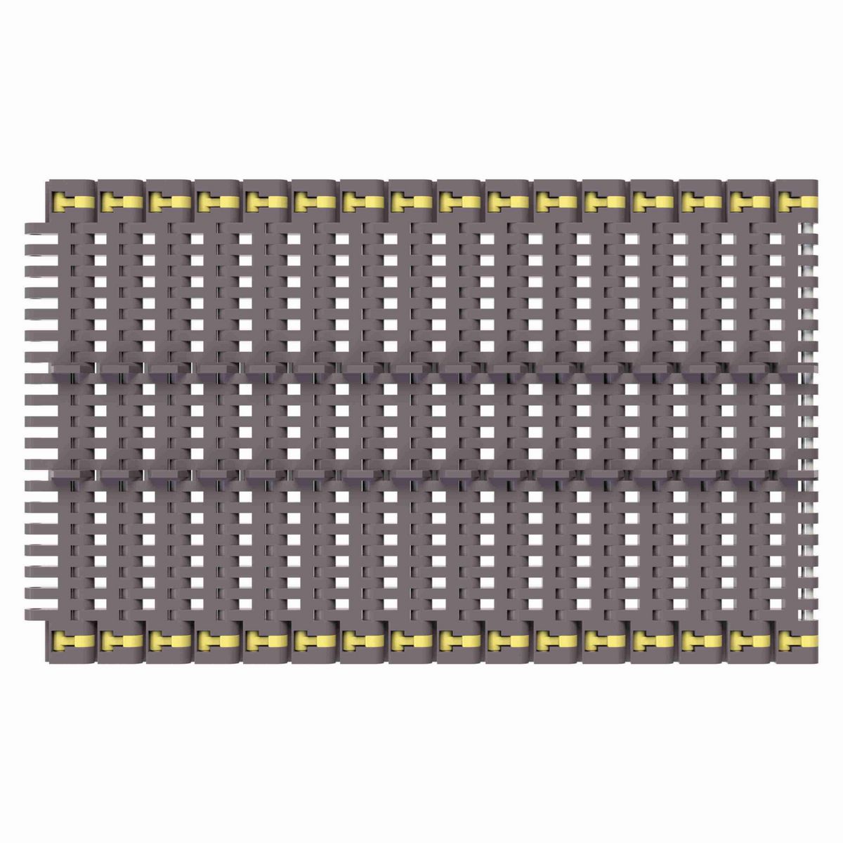 Rexnord 8506 Straight Running Flush Grid, Material: Brown High Performance, Width: 7.5in, Pitch: 0.75in - 10713939