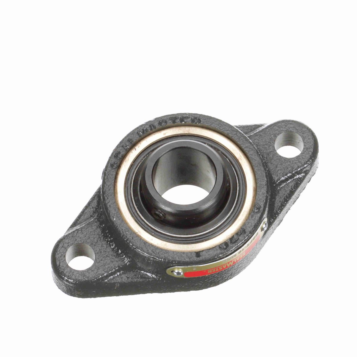 Sealmaster Mounted Cast Iron Two Bolt Flange Ball Bearing - 52100 Bearing Steel, Black Oxided - Setscrew Lock - High Temperature - ESFT-16 MNK