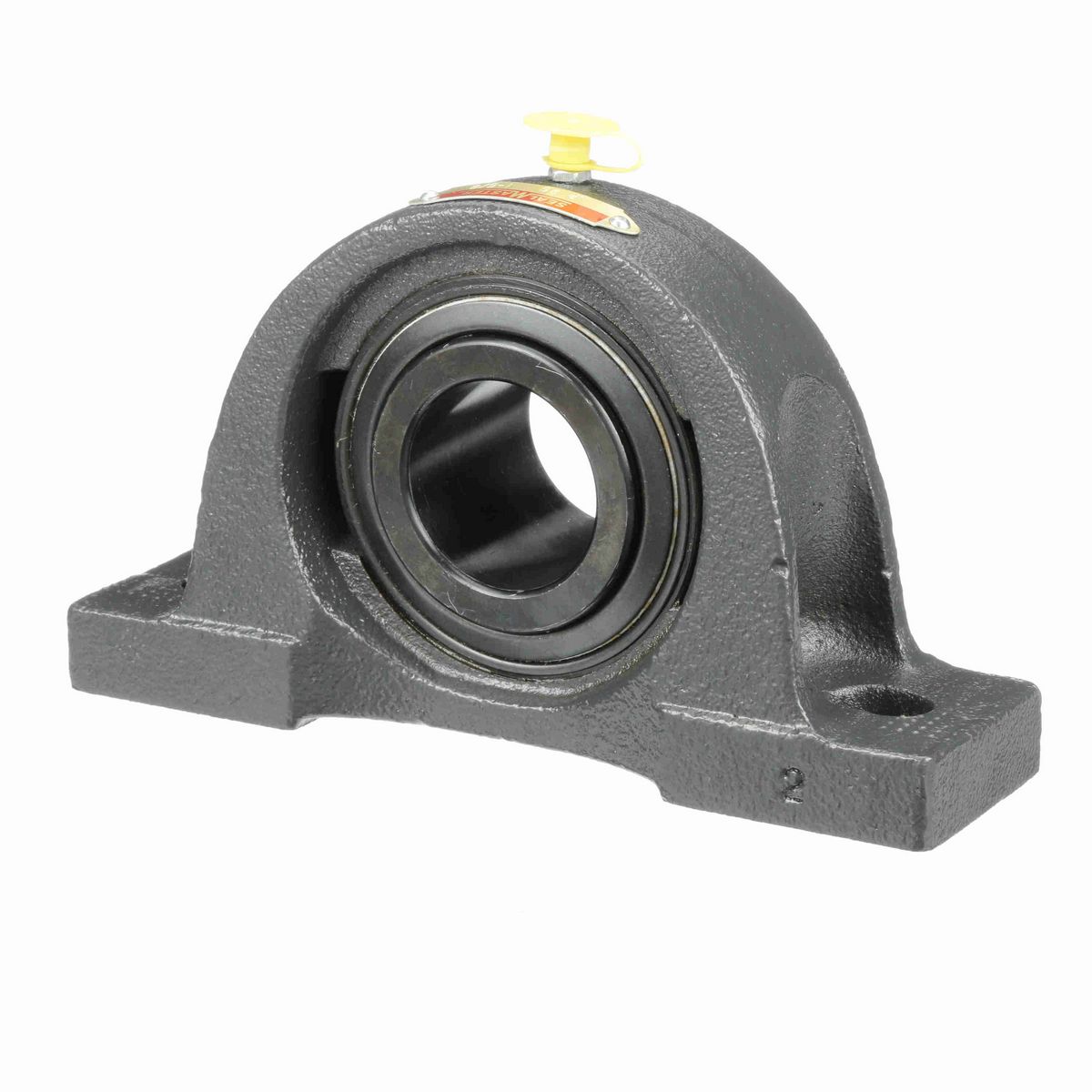Sealmaster Mounted Cast Iron Two Bolt Pillow Block Ball Bearing - 52100 Bearing Steel, Black Oxided - Setscrew Lock - NP-26