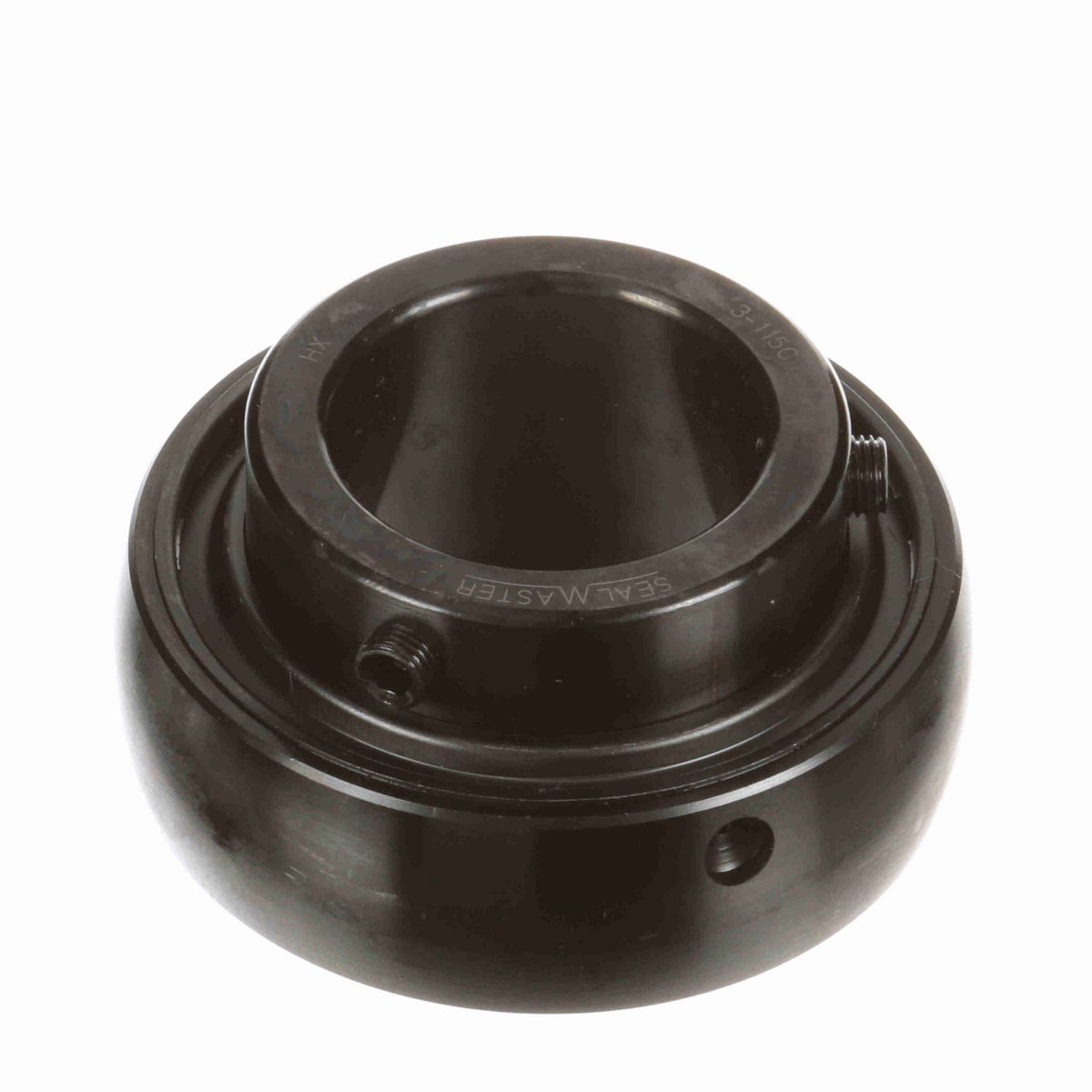 Sealmaster Mounted Insert Only Ball Bearing - 52100 Bearing Steel, Black Oxided - Setscrew Lock - 3-115C