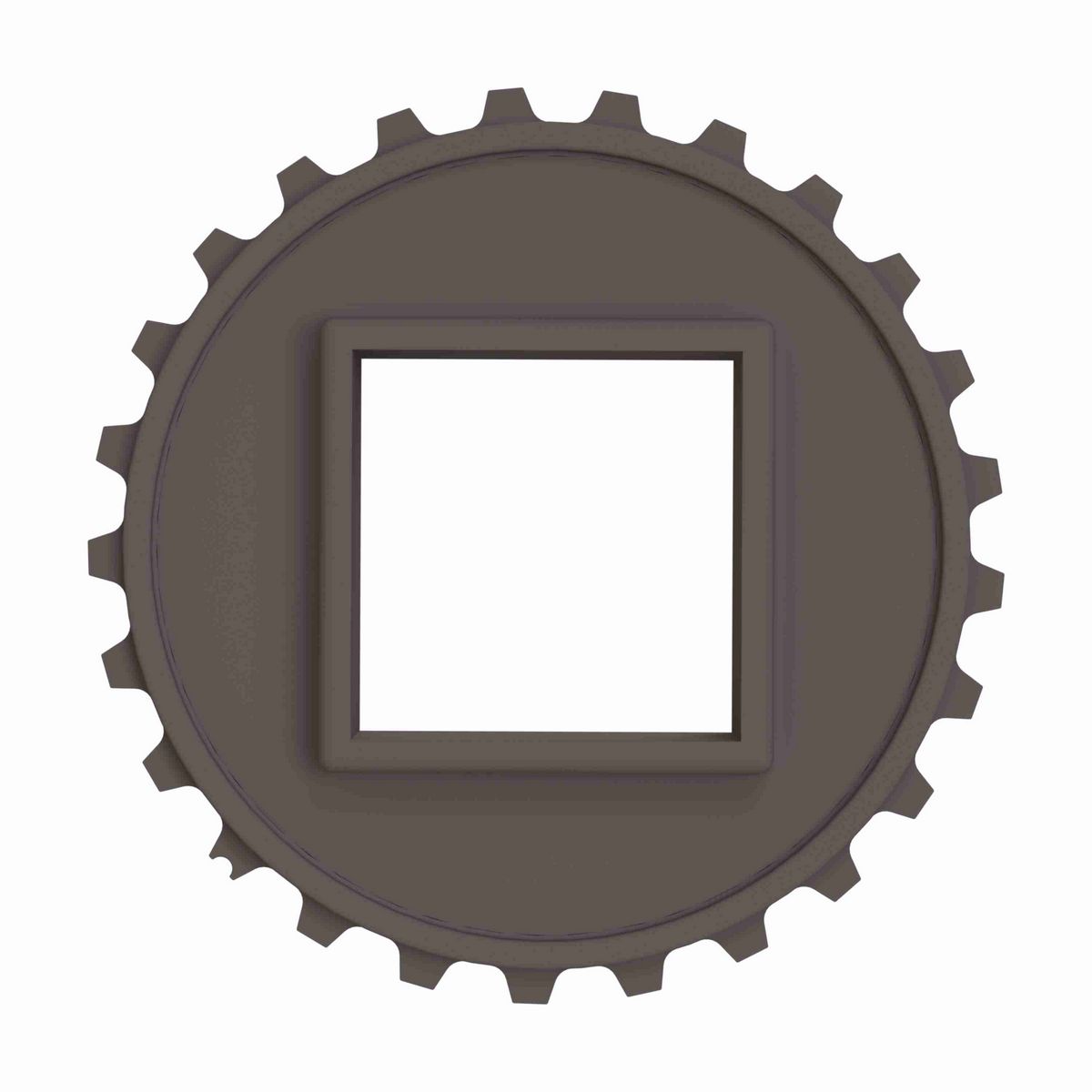 Rexnord 5930 Series Solid One Piece Molded Acetal Sprocket with 25 Teeth and a 65mm Square Bore - 114-694-16