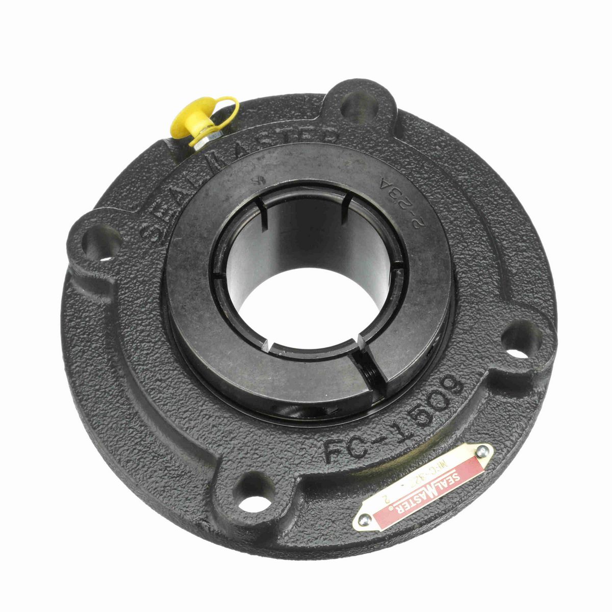 Sealmaster Mounted Cast Iron Flange Cartridge Ball Bearing - 52100 Bearing Steel, Black Oxided - Concentric Lock - MFC-32T
