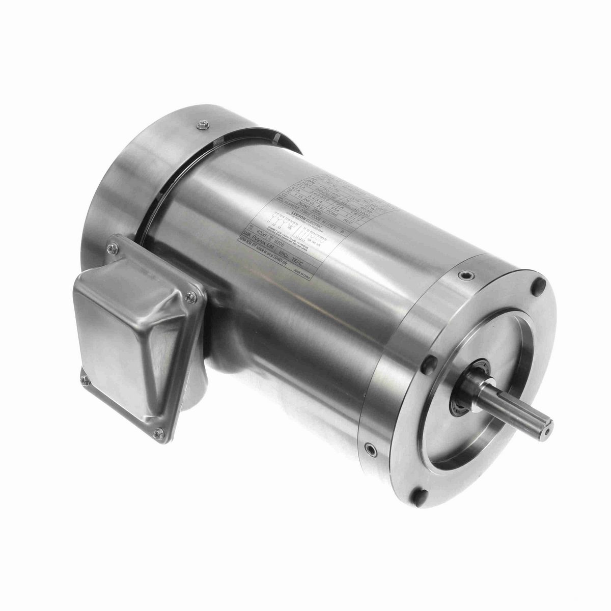 LEESON General Purpose Motor, 1 & 0.75 HP, 3 Ph, 60 & 50 Hz, 208-230/460 & 190/380 V, 1800 & 1500 RPM, 56C Frame, TEFC - 191564.00