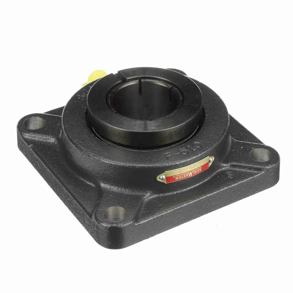 Sealmaster Mounted Cast Iron Four Bolt Flange Ball Bearing - 52100 Bearing Steel, Black Oxided - Concentric Lock - SF-32T