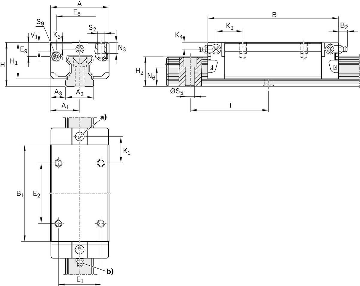 Шариковая каретка из нержавеющей стали Resist NRII Bosch Rexroth KWD-025-SLS-C0-N-0 [R201229404]