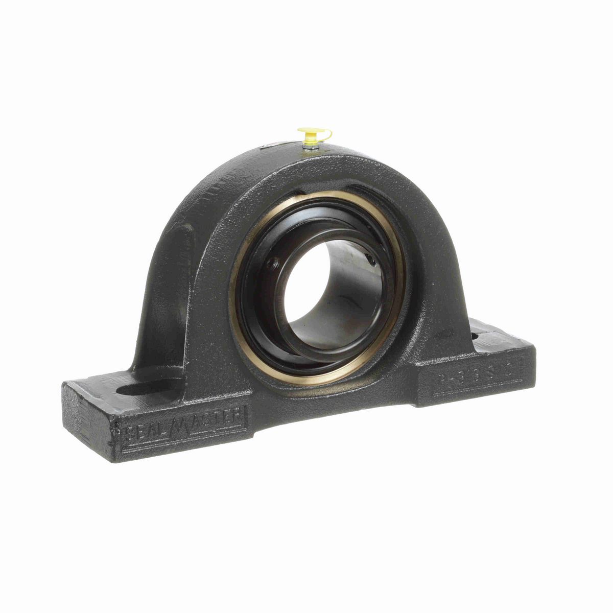 Sealmaster Mounted Cast Iron Two Bolt Pillow Block Ball Bearing - 52100 Bearing Steel, Black Oxided - Setscrew Lock - EMP-47C