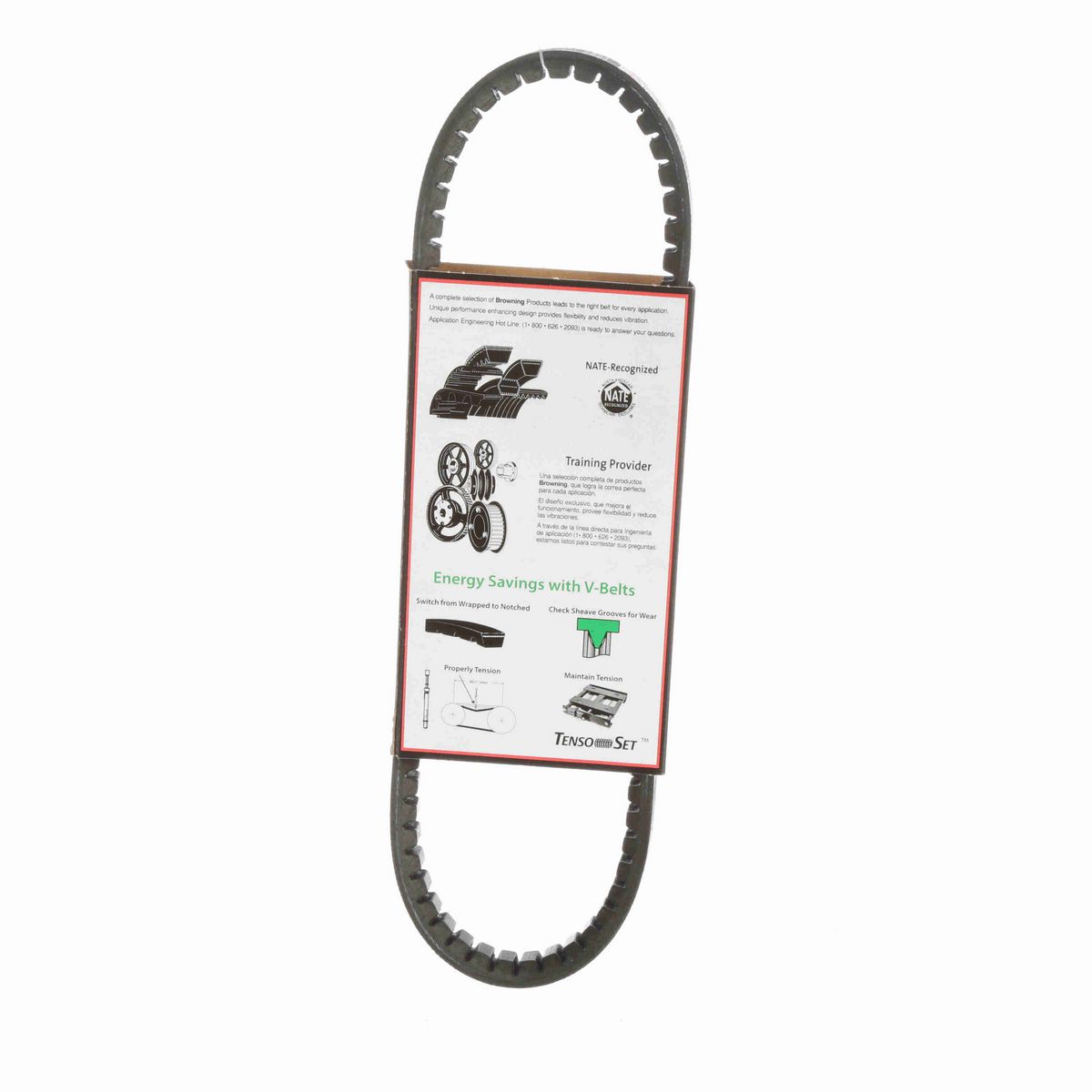 Browning EPDM Notched Belt 98% Efficient - AX24